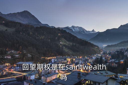 回望期權(quán)是什么，回望期權(quán)是在saintwealth嗎