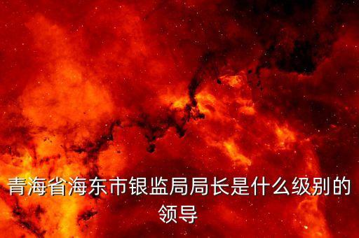 保監(jiān)會主席什么級別，青海省海東市銀監(jiān)局局長是什么級別的領導