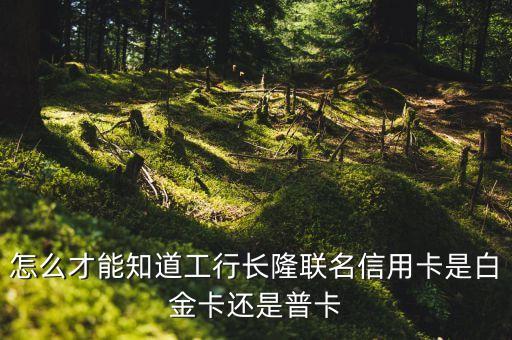 工行長隆聯(lián)名信用卡長什么樣，怎么才能知道工行長隆聯(lián)名信用卡是白金卡還是普卡