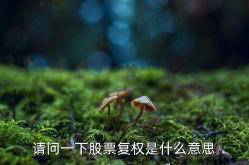 股票復(fù)權(quán)是什么意思，請問一下股票復(fù)權(quán)是什么意思