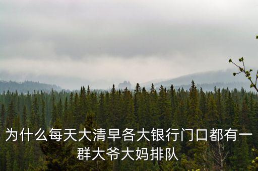 為什么今天銀行那么多老人排隊(duì)，為什么每天大清早各大銀行門口都有一群大爺大媽排隊(duì)