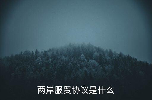 兩岸貨貿(mào)協(xié)議是什么，臺(tái)灣服貿(mào)協(xié)議是什么