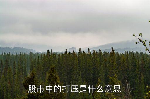 股票打壓是什么意思，股市中的打壓是什么意思