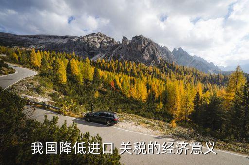 我國降低進(jìn)口 關(guān)稅的經(jīng)濟(jì)意義