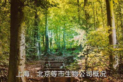 上海、北京等市生物公司概況