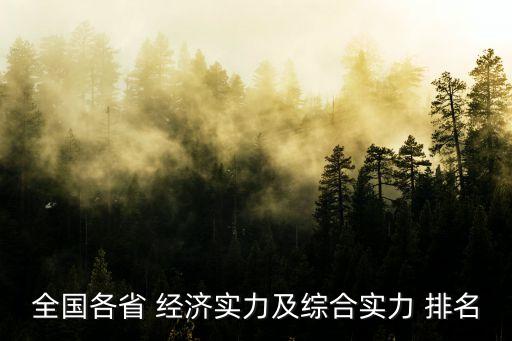 全國各省 經(jīng)濟(jì)實(shí)力及綜合實(shí)力 排名