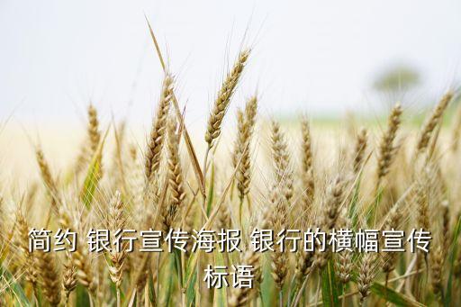 簡(jiǎn)約 銀行宣傳海報(bào) 銀行的橫幅宣傳標(biāo)語
