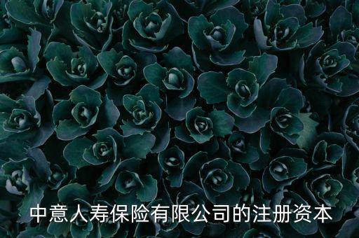  中意人壽保險有限公司的注冊資本
