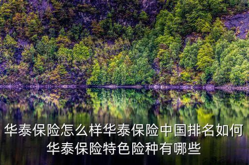 華泰保險(xiǎn)怎么樣華泰保險(xiǎn)中國(guó)排名如何華泰保險(xiǎn)特色險(xiǎn)種有哪些