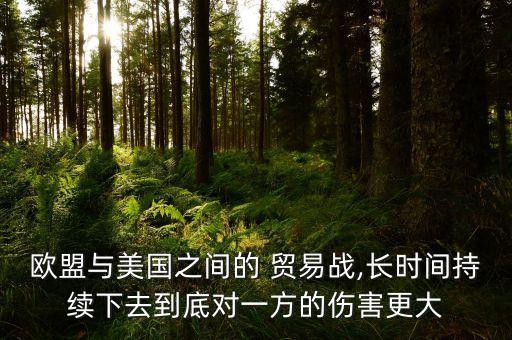 歐盟與美國之間的 貿(mào)易戰(zhàn),長時(shí)間持續(xù)下去到底對(duì)一方的傷害更大