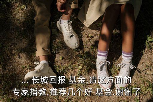 ... 長城回報 基金.請這方面的專家指教.推薦幾個好 基金.謝謝了