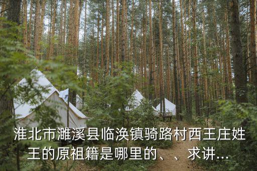  淮北市濉溪縣臨渙鎮(zhèn)騎路村西王莊姓王的原祖籍是哪里的、、求講...