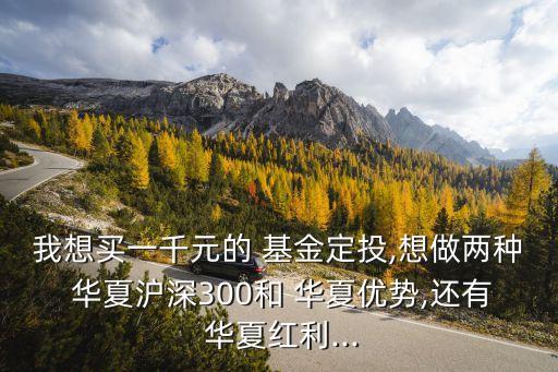 華夏那個(gè)基金適合定投,華夏分紅型基金002011定投