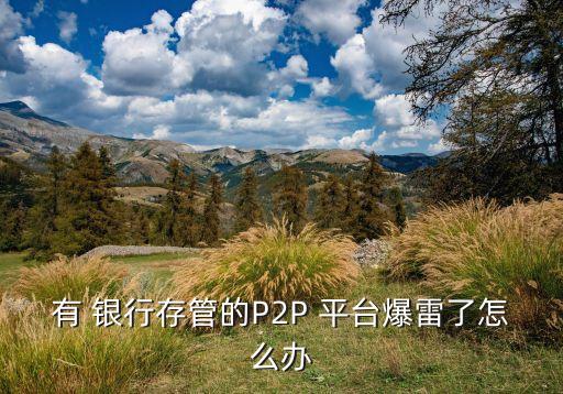 有 銀行存管的P2P 平臺(tái)爆雷了怎么辦
