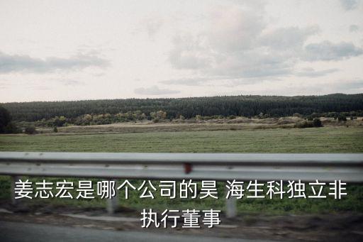 姜志宏是哪個公司的昊 海生科獨(dú)立非執(zhí)行董事