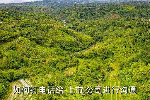 如何打電話給 上市 公司進行溝通