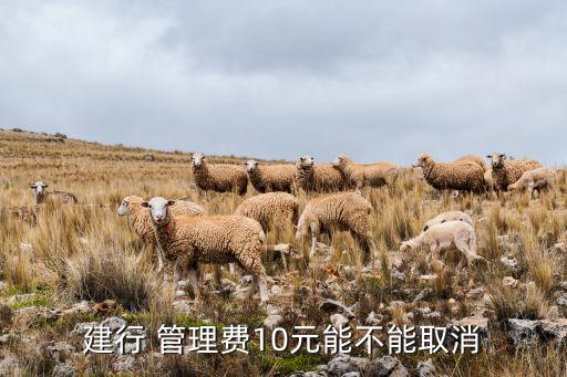 建行 管理費10元能不能取消