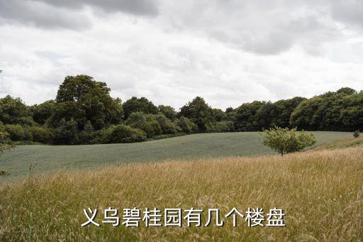  義烏碧桂園有幾個(gè)樓盤