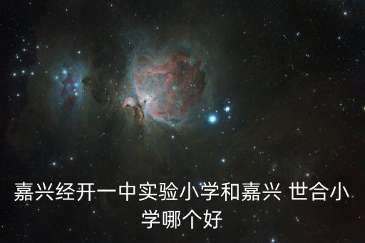 嘉興經(jīng)開一中實驗小學(xué)和嘉興 世合小學(xué)哪個好