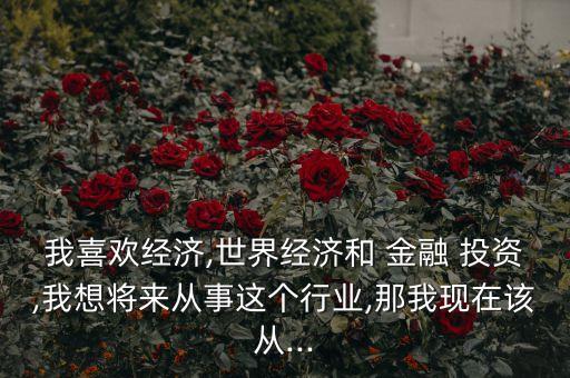 我喜歡經(jīng)濟(jì),世界經(jīng)濟(jì)和 金融 投資,我想將來從事這個(gè)行業(yè),那我現(xiàn)在該從...