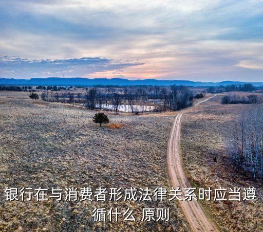 銀行在與消費者形成法律關(guān)系時應(yīng)當(dāng)遵循什么 原則