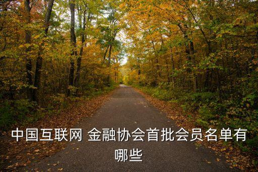 中國互聯(lián)網(wǎng) 金融協(xié)會(huì)首批會(huì)員名單有哪些