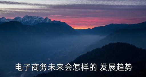  電子商務(wù)未來會(huì)怎樣的 發(fā)展趨勢(shì)