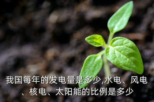 我國每年的發(fā)電量是多少,水電、風(fēng)電、核電、太陽能的比例是多少