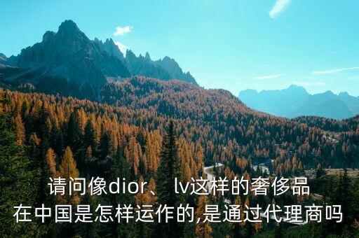 請問像dior、 lv這樣的奢侈品在中國是怎樣運作的,是通過代理商嗎