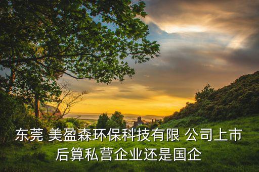 東莞 美盈森環(huán)?？萍加邢?公司上市后算私營企業(yè)還是國企