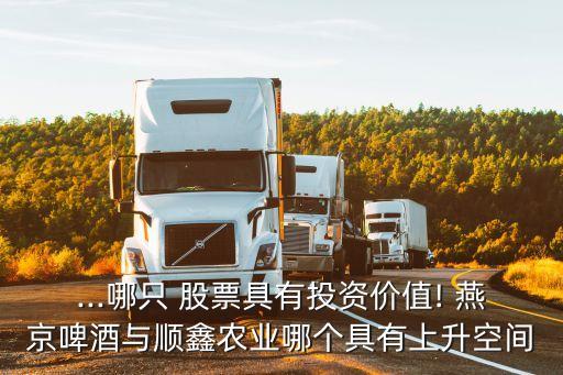 ...哪只 股票具有投資價(jià)值! 燕京啤酒與順鑫農(nóng)業(yè)哪個(gè)具有上升空間