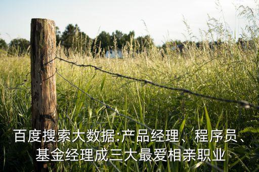 百度搜索大數(shù)據(jù):產(chǎn)品經(jīng)理、程序員、 基金經(jīng)理成三大最愛相親職業(yè)