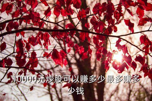 10000元炒股可以賺多少最多賺多少錢(qián)