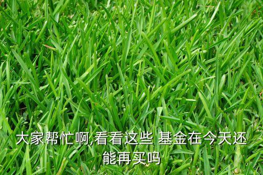 大家?guī)兔Π?看看這些 基金在今天還能再買嗎