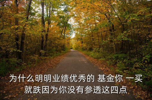 為什么明明業(yè)績(jī)優(yōu)秀的 基金你 一買(mǎi)就跌因?yàn)槟銢](méi)有參透這四點(diǎn)