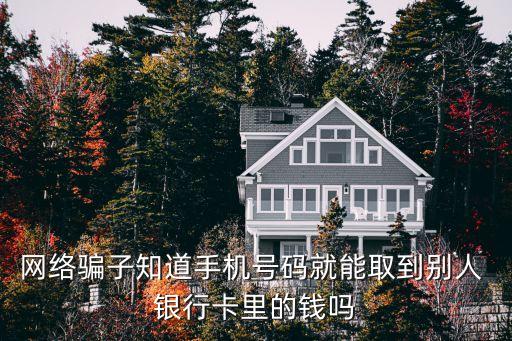 網絡騙子知道手機號碼就能取到別人 銀行卡里的錢嗎