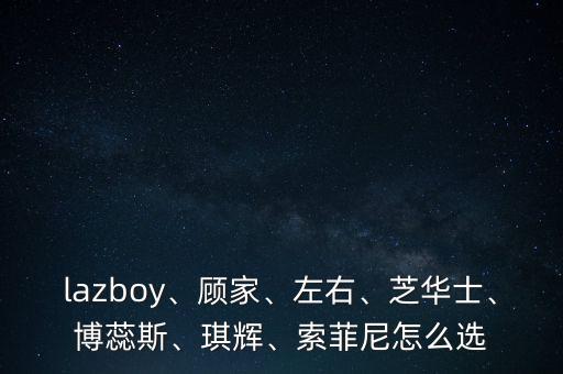 lazboy、顧家、左右、芝華士、博蕊斯、琪輝、索菲尼怎么選