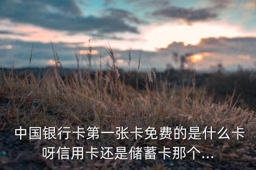  中國銀行卡第一張卡免費(fèi)的是什么卡呀信用卡還是儲(chǔ)蓄卡那個(gè)...