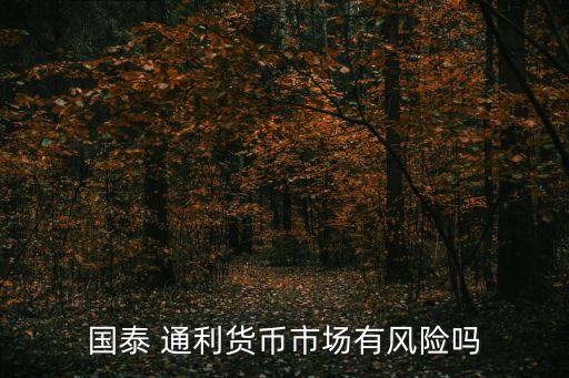 國泰 通利貨幣市場有風(fēng)險(xiǎn)嗎