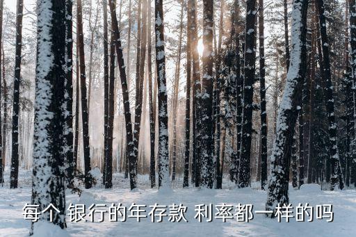 每個(gè) 銀行的年存款 利率都一樣的嗎