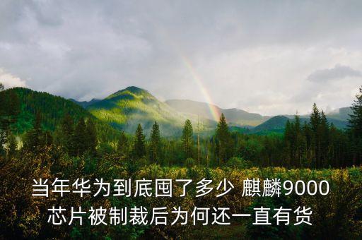 當年華為到底囤了多少 麒麟9000芯片被制裁后為何還一直有貨