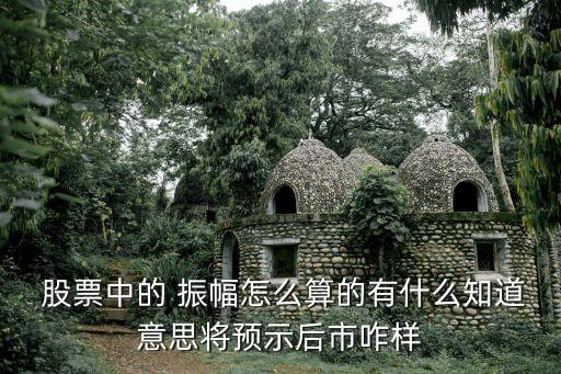  股票中的 振幅怎么算的有什么知道意思將預(yù)示后市咋樣