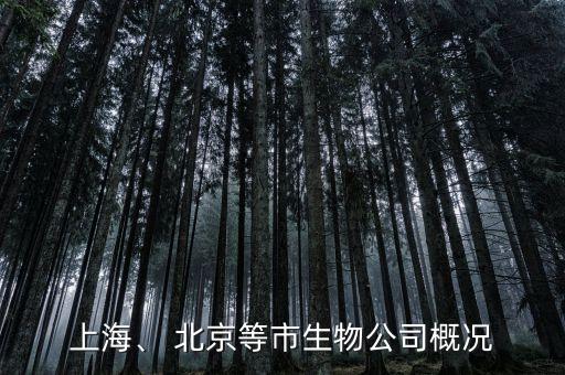 上海、 北京等市生物公司概況