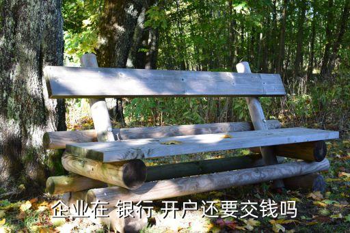 企業(yè)在 銀行 開(kāi)戶還要交錢嗎