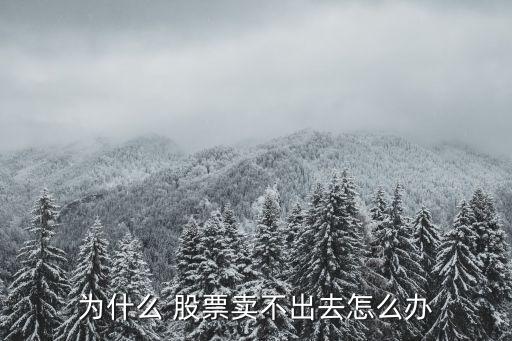 為什么 股票賣(mài)不出去怎么辦