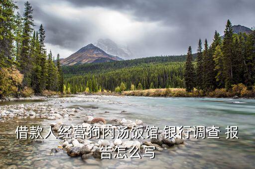 借款人經(jīng)營(yíng)狗肉湯飯館 銀行調(diào)查 報(bào)告怎么寫