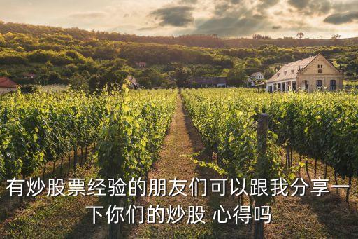 有炒股票經驗的朋友們可以跟我分享一下你們的炒股 心得嗎