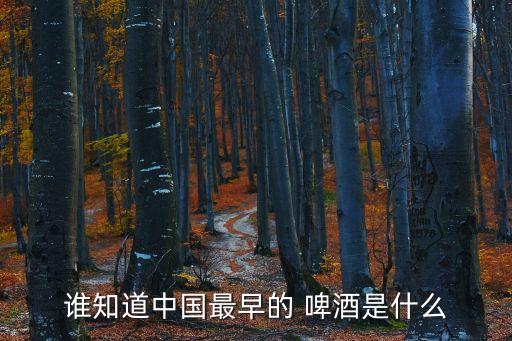 誰知道中國(guó)最早的 啤酒是什么