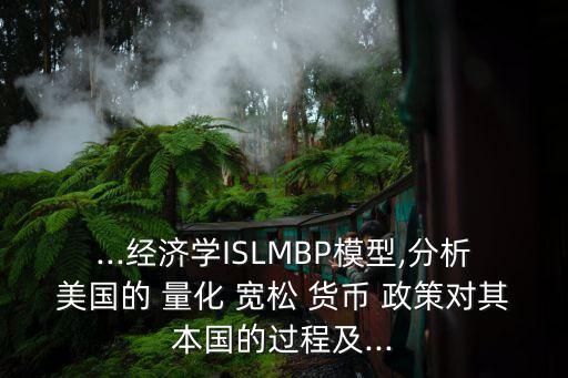 ...經(jīng)濟(jì)學(xué)ISLMBP模型,分析美國(guó)的 量化 寬松 貨幣 政策對(duì)其本國(guó)的過程及...