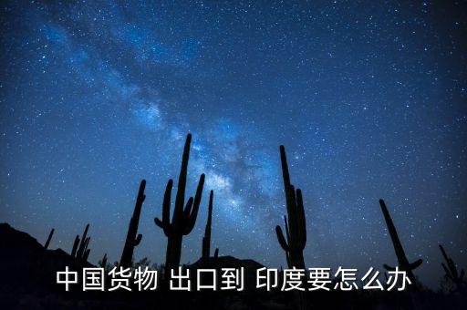 中國(guó)貨物 出口到 印度要怎么辦